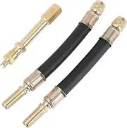 X AUTOHAUX 1 Set 180 Degree Copper Tire Valve Extension with Flexible Plastic 125mm Tyre Valve Stem Extender for Car Motorcycle RV Truck Bike