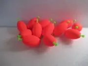 12 2.5" FISHING BOBBERS Large Oval Floats Weighted Foam Snap on Float Choice