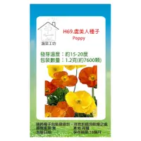 在飛比找PChome24h購物優惠-【蔬菜工坊】 H69.虞美人種子(重瓣大花)