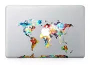 Colorful World Map Sticker Viny Decal Apple Macbook Air/Pro/Retina 13"15"17"