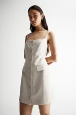 Mala Dress Ecru Size 14 | Elka Collective