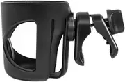 QUMIIRITY Stroller Cup Holder Drink Holder for Bicycles Mountain Bikes Strollers Lightweight Durable with Antislip Design for Various Bottles Black