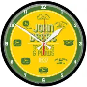 Yellow Neon Vintage John Deere Wall Clock Free Shipping