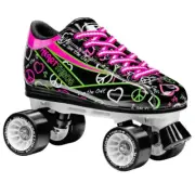RDS Pacer Heart Throb Black Roller Skates - NEW FREE SHIPPING AUS