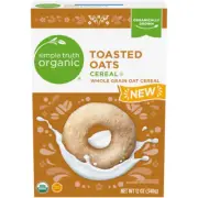 Simple Truth Organic Toasted Oats Cereal Whole Grain 011110092656