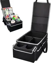 Car Seat Storage Organizer | Car Trunk Storage Organizer | Foldable Multiple Compartments Cup Holder for Interior Travel Tool Grocery Truck Outdoor Road Trip