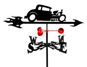 SWEN Products Farrell Series HOT ROD AUTO CAR Steel Weathervane