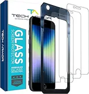 Tech Armor Ballistic Tempered Glass Screen Protector Designed for Apple NEW iPhone SE 3 (2022), SE 2 (2020), iPhone 8, 7 (4.7 Inch) 3 Pack