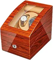 WatchWinderforAutomaticWatchesEbonyWoodPianoPaintExteriorAdapterandBatteryPoweredSilentMotor Needed KeYJ