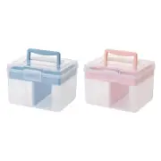 Craft Storage Box with Dividers Tray Stackable Craft Storage Container