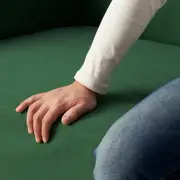 LINANÄS sofa protector for 2-seat sofa, Vissle dark green