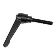 M8 40mm Black Metal Male Threaded Clamping Lever Adjustable Fixing Handle Grip