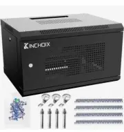 6U Server Cabinet Wall Mount, 19-Inch Network Rack Cabinet Locking Vented Net...