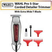 New WAHL Pro 5-Star Corded Detailer Trimmer Extra Wide T-Blade Shaver (#8081)