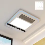 4 in 1 Bathroom Exhaust Fan with Light, 1760W Bathroom Heater Fan Light Combo, 1