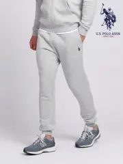 U.S. Polo Assn. Grey Mens Classic Fit Double Horsemen Joggers (B34274) | $115
