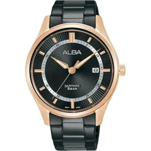 【ALBA】PRESTIGE 時尚簡約男錶 41MM 黑金(VJ42-X342SD/AS9R10X1)