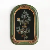 在飛比找樂天市場購物網優惠-中古小眾古典復古相框 懷舊裝飾畫畫框 法式植物花卉拱形框 美
