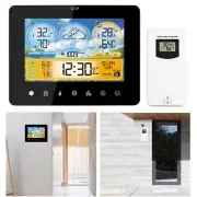 Advanced Indoor Outdoor Temperature Humidity Monitor with Touch Screen