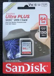 Sandisk 64GB Ultra Plus SDXC UHS-I Card 619659174989