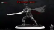 Dark Swordsman C Guts Primal Beast Miniatures 32mm scale D&D RPG Pathfinder Mini