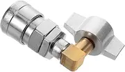 CHILDWEET Air Chuck Quick Connect Adapter for Valves Quick Connect Fitting Electric Car Accessories Air Outlet Adapter Valve Accessory Vehicle Tools Exhaust Valve Silver Alloy
