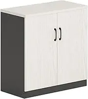 Wooden File Cabinet with Keys and Drawers for Office Storage; Secure File Cabinet with Dividers and Side Cabinets; Office Data Storage Solution