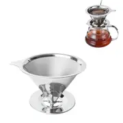 Reusable Coffee Tea Cup Drip Filter Mesh Holder Stainless Steel Pour Over Funnel