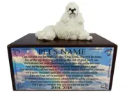 Conversation Concepts White Poodle with lend me a puppy poem Urn