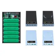 USB 6pcs18650 Battery Case LCD Display Power Bank DIY Kit Charger Box for Phone