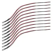 10Pcs 5mm Pre-Wired Diffused LED Diodes Light 20ma DC 3-6V White K1I98233