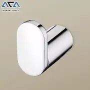 ACA Bath Robe Towel Hook Wall Mount Cloth Holder Round Stainless Steel Chrome