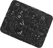 PHENOFICE Convenient Coffee Bar Mat Kitchen Mat Drying Mat for Coffee Machine Absorbent Pad Black