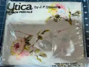 Utica by JP Stevens Vintage No Iron Percale Floral Twin Fitted Sheet NOS