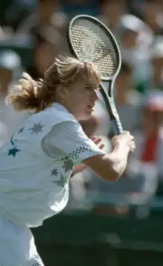 Steffi Graf of Germany in action during the Summer Olympic Games - Old Photo