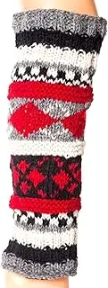 Hand Knit Wool Fleece Lined Leg Warmers | Tibetan Socks