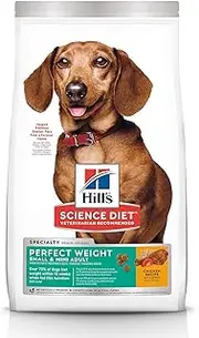 Hill's 3822 Adult Perfect Weight Small and Toy Breed Mini Chicken Recipe Dog Food, 6.8 kg