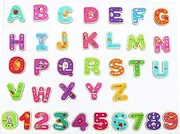 Wooden magnetic letters and numbers - fridge magnets for kids- alphabet letter and number magnets for Children- ABC and Spelling Learning Toy