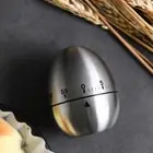 Timer Egg Shaped Timer Mechanical Stainless Steel Cooking No battery Need