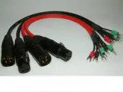 4 x 1' Adaptor cables Lugs to XLR for UREI LA2A LA3A 1176