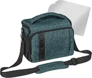 [PEDEA] XL Blue SLR Camera Case with Screen Protector for Canon EOS 5DS R, M6, M100, 100D, G1X Mark III, SX740, Nikon Z6, D850, Panasonic Lumix DC GH5, GX800 / Sony Alpha 6000, 6500
