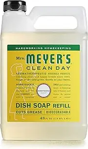 Mrs. Meyer's Clean Day Liquid Dish Soap Refill, Honeysuckle, 48 Ounce