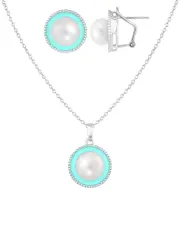 Splendid Pearls Silver 7-8mm Pearl Set
