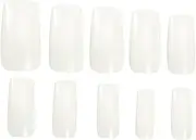 Healeved Full Cover Fake Nails 500 Pieces Natural Nail Tips Manicure Set for Home and Professionals Easy to Shape No Odor Sturdy Material