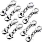 8 Pcs Double Lobster Clasp Extender Double Claw Connector Bracelet Extension Cla