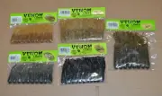 5 pack of Venom Lures Soft Bait- Salty Tubes, Finesse Tubes, & Flippin Tubes
