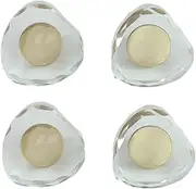 Drawer Knobs for Dresser 4 Pcs Brass Base Drawer Wardrobe Cabinet Crystal Heart-Shaped Handle Heart-Shaped Style