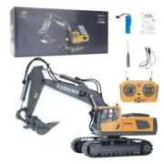 11 Channel 1:20 Remote Control Excavator Bulldozer Dump Truck w/Light Kids Toy