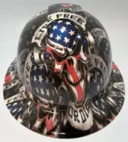New Full Brim Hard Hat Custom Hydro Dipped LIVE FREE OR DIE