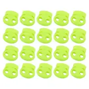 Plastic Spring Cord Locks, 20Pcs Shoe Lace Tie Lock (Light Green)